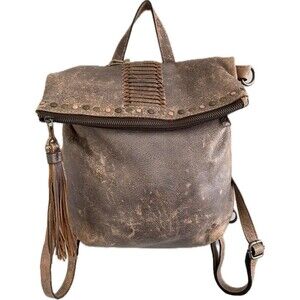 Patricia Nash Luzille Convertible Backpack distressed Gray Leather Crossbody Bag